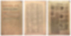 Three pages from a book called Display of Heraldry